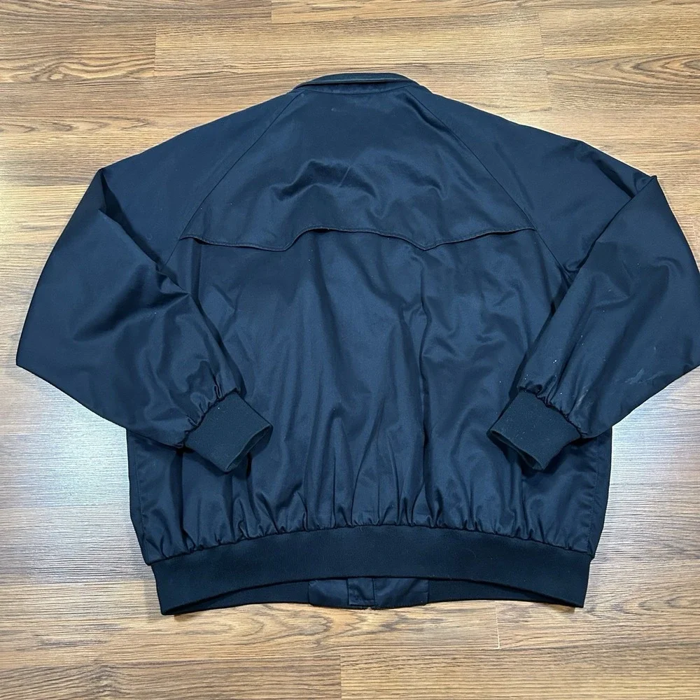 Brooks Brothers Country Club Bomber Jacket Mens XXL Navy Full‎ Zip Plaid Lined